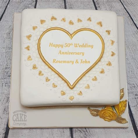 50th Anniversary Square Cakes