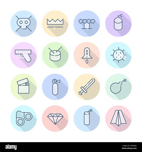 Thin Line Icons For Miscellaneous Items Raster Version Stock Photo Alamy