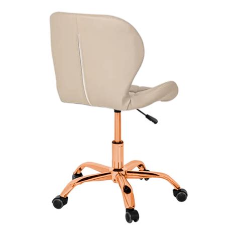 Cadeira Office Eiffel Slim Base Giratória Nude Red Gold MadeiraMadeira