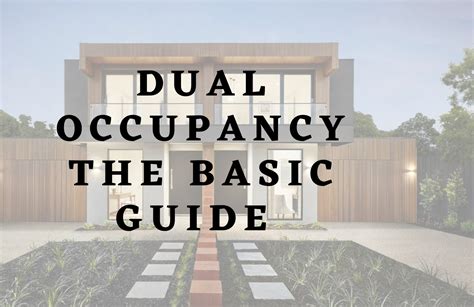 Dual Occupancy The Basic Guide Studio HMD