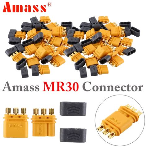 Pair Lot Amass Mr Mr Female Male Bullet Connector Plug With