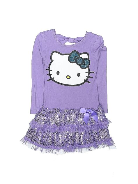 Hello Kitty Graphic Purple Dress Size 5 55 Off Thredup