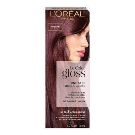 L Oreal Paris Le Color Gloss Auburn Toning Gloss 4 0 Fl Oz Fred Meyer