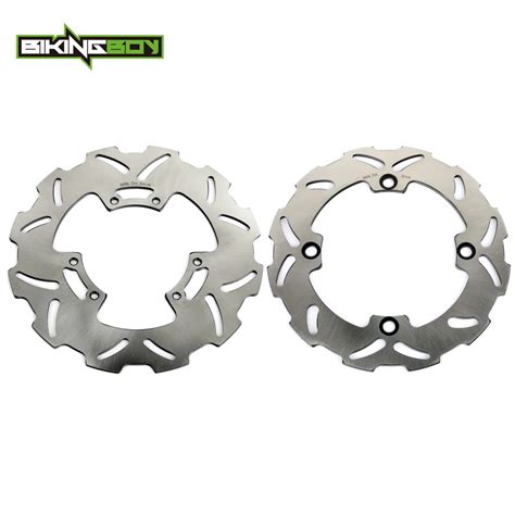 BIKINGBOY 2pcs MX Offroad Front Rear Brake Discs Rotors Wave Set For