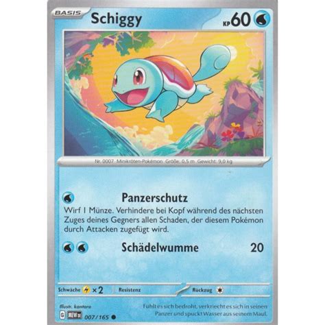 Schiggy 007 165 MEW 151 Pokemon Karte günstig kaufen