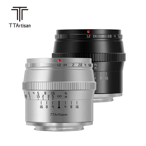 Ttartisan 50mm F1 2 대형 조리개 카메라 렌즈 소니 E 마운트 후지필름 X 캐논 M 니콘 Z 파나소닉 올림푸스