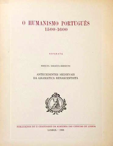 Humanismo Portugues - O Humanismo Português - Livraria Trindade Alfarrabista