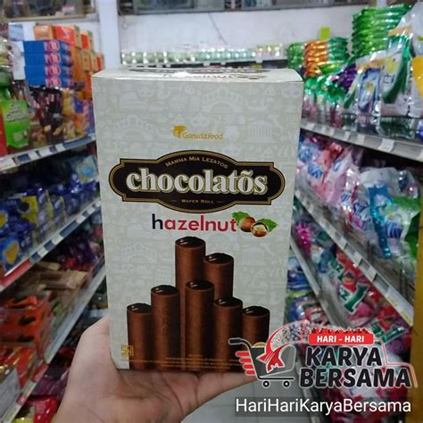 Jual Garuda Food Chocolatos Wafer Roll Hazelnut Box S X Gr