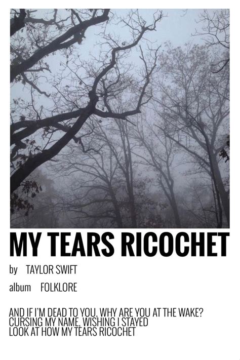 my tears ricochet - taylor swift poster in 2022 | Taylor swift posters, Taylor swift album, Ricochet