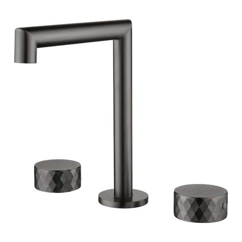 Tahanbath Handles In Widespread High Arc Bathroom Faucet With Hot Cold Indicators In