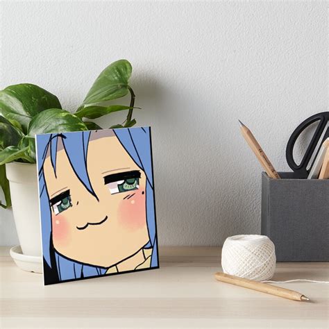 I Draw Smug Izumi Konata Lucky Star Meme Art Board Print For Sale
