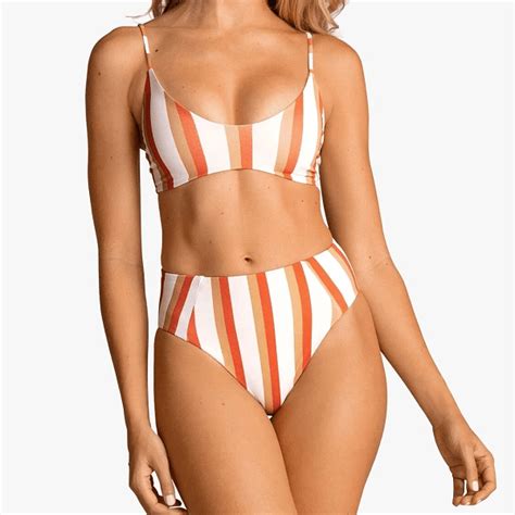 Plus Size Floral Print Patchwork High Waist Bikini Backless Swimwear Td Mercado