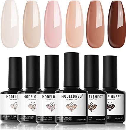 Modelones Gel Nail Polish Colors Nude Gel Polish All Seasons Skin Tones Pink Neutral Brown