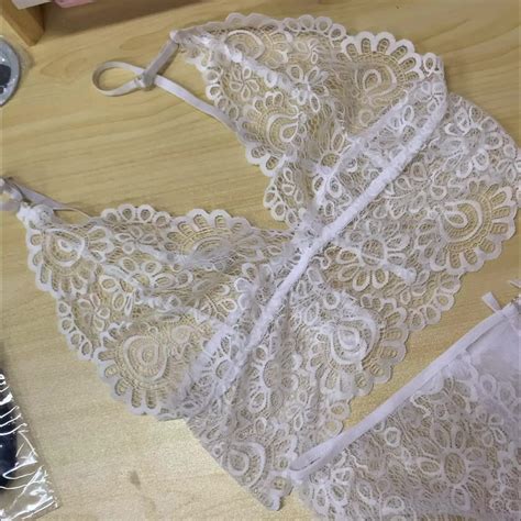 New Lace Sexy Bra Set Push Up Seamless Embroidery Bralette Lingerie Plus Size Transparent Women