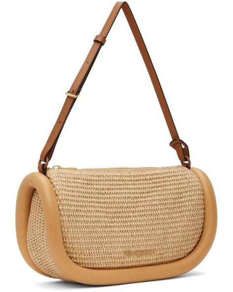 Jw Anderson Bumper Raffia Bag In Metallic Lyst