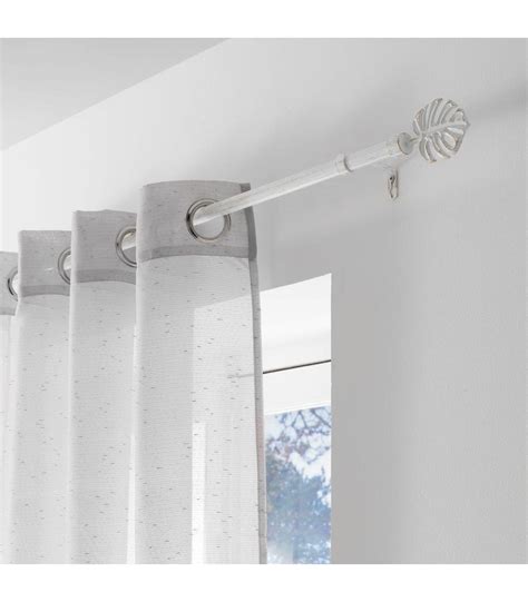 Barra Cortinas Extensible De Metal Con Terminales Soportes Y