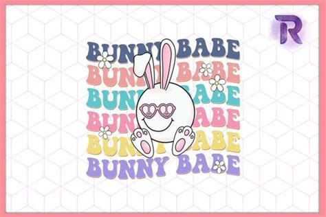 Bunny Babe Easter Bunny Smiley Face Graphic By Revelin Creative Fabrica