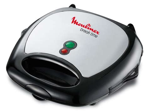Croque gaufrier MOULINEX SW6118.12 coloris chrome/noir - Conforama