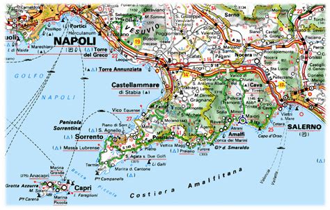 Mapa Costa de Amalfi - Guía Blog Italia