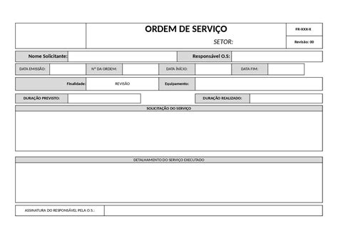 Modelos Ordem De Serviço