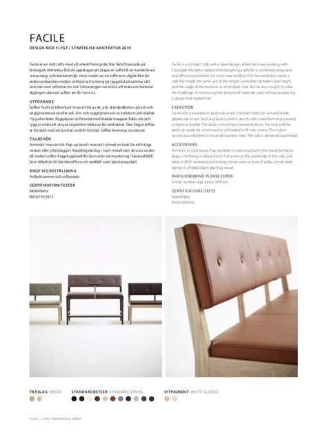 FACILE High Bench High Upholstered Leather Bench By Karl Andersson