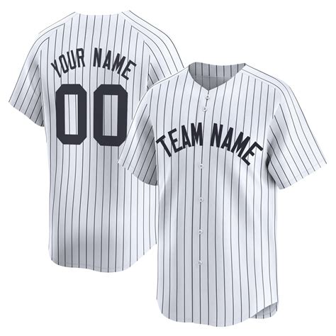 White Pinstripes Custom Baseball Jersey – Grexi