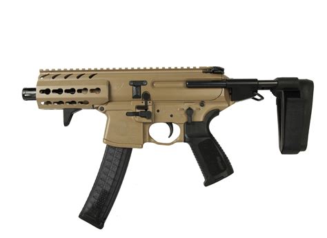 Sig Sauer MPX PDW Pistol W/Stabilizing Brace, Keymod, 9mm, FDE - Top ...