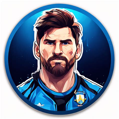 Circular sticker for lionel messi as fortnite character wear... by ...