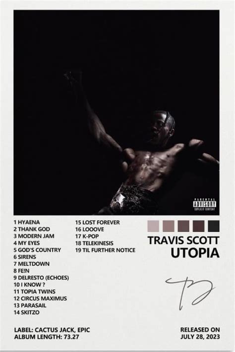 Travis Scott Utopia Poster Couverture D Album Album Musique Fond D