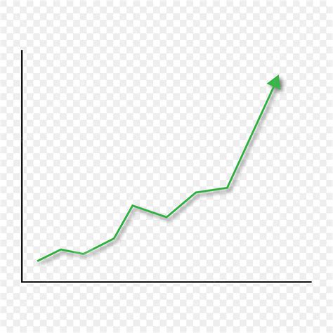 Stock Market Graph Vector Hd Images Stock Graph Without Bars Positive Green Going Up Graph