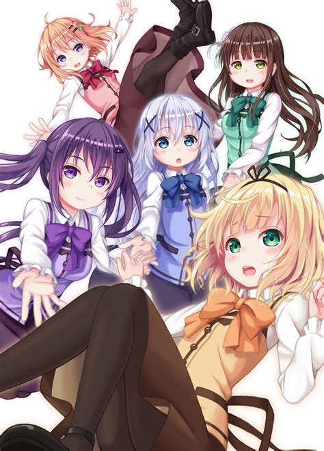 Kafuu Chino Hoto Cocoa Kirima Sharo Ujimatsu Chiya And Tedeza Rize