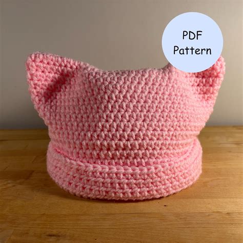 Crochet Pattern Pussy Cat Hat Etsy
