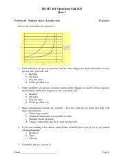 Mgmt Quiz Fall Pdf Mgmt Operations Fall Quiz