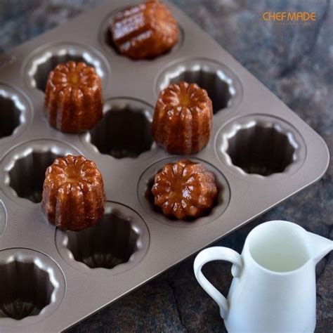 In Stock CHEFMADE Canele Mold Cake Pan 12 Cavity Non Stick Cannele