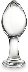 SXOVO Glas Dildo Buttplug Trainer G Punkt Stimulator Analplug Mit Stoss Kegel Glas Kristall