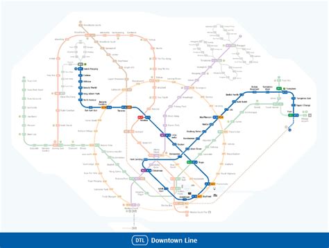 Downtown Line Map - MRT Map