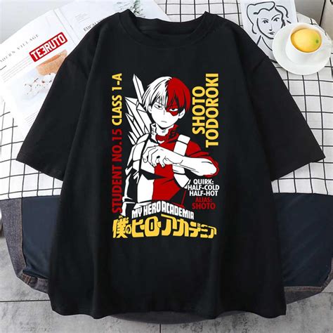Shoto Todoroki Half Cold Half Hot My Hero Academia Boku No Hero Academia Unisex T Shirt Teeruto