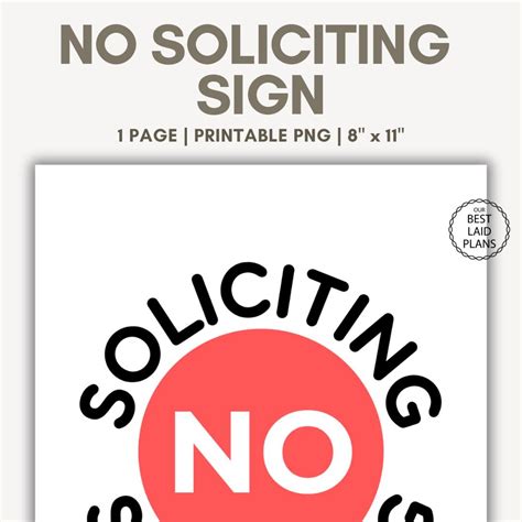 No Soliciting Sign Printable, No Soliciting Sign Print, No Soliciting