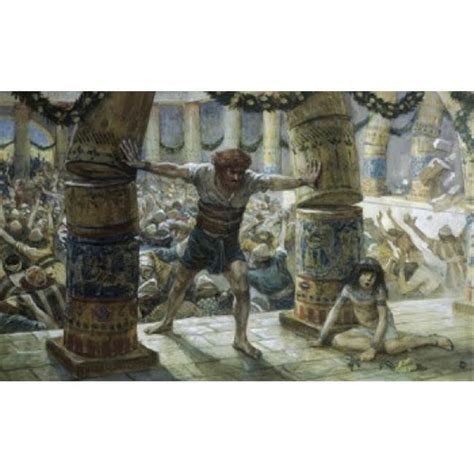 Posterazzi Samson Pulls Down The Pillars James Tissot 1836 1902 French Jewish Museum New York