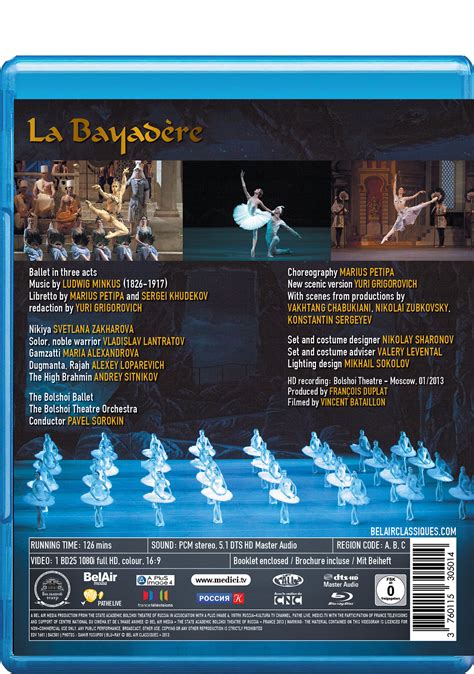 Minkus La Bayadère Dvd And Blu Ray Belair Classiques