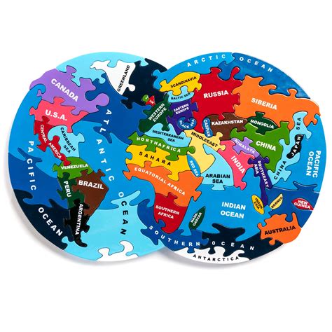 World Map Puzzle For Kids Printable