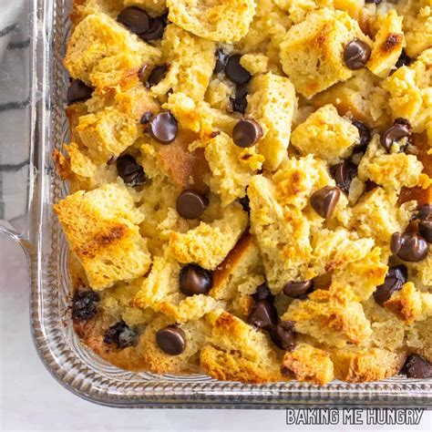 Chocolate Chip Bread Pudding Recipe Easy Baking Me Hungry