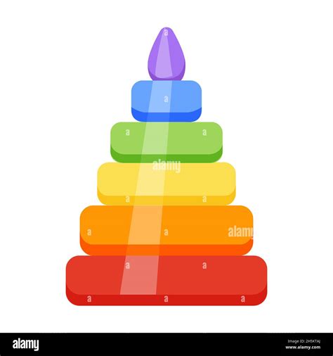 Pyramide Arc En Ciel Jouet En Plastique Pour Enfants Style De Dessin