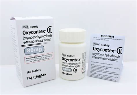 Taj Pharma Oxycodone Er Tablet 80mg Supplier And Manufacturers