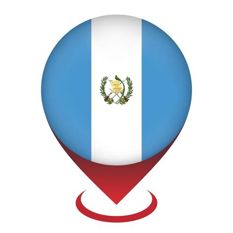 Puntero Del Mapa Con País Guatemala Bandera De Guatemala Ilustración