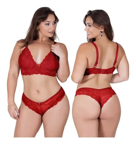 Lingerie Plus Size Comum Sem Bojo Sexy Renda Fio Mia Parcelamento Sem Juros