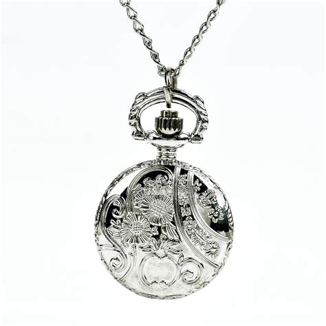 Wild simple small silver apple pocket watch – Vicedeal