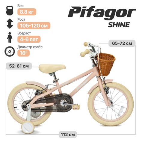 Велосипед Pifagor Shine 16 купить на OZON по низкой цене (1566542665)