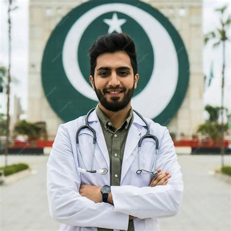 Premium AI Image | A Young Pakistani Doctor Celebrating Pakistan ...