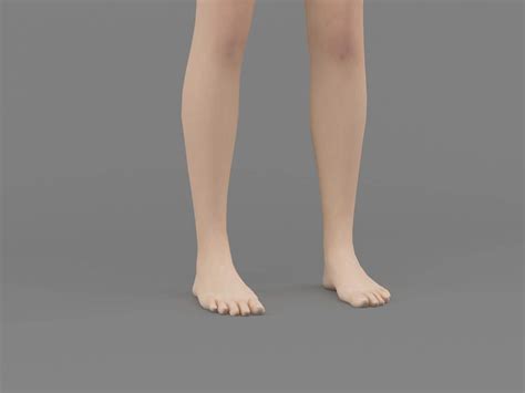 Naked Girl Character 3D Model By Noker